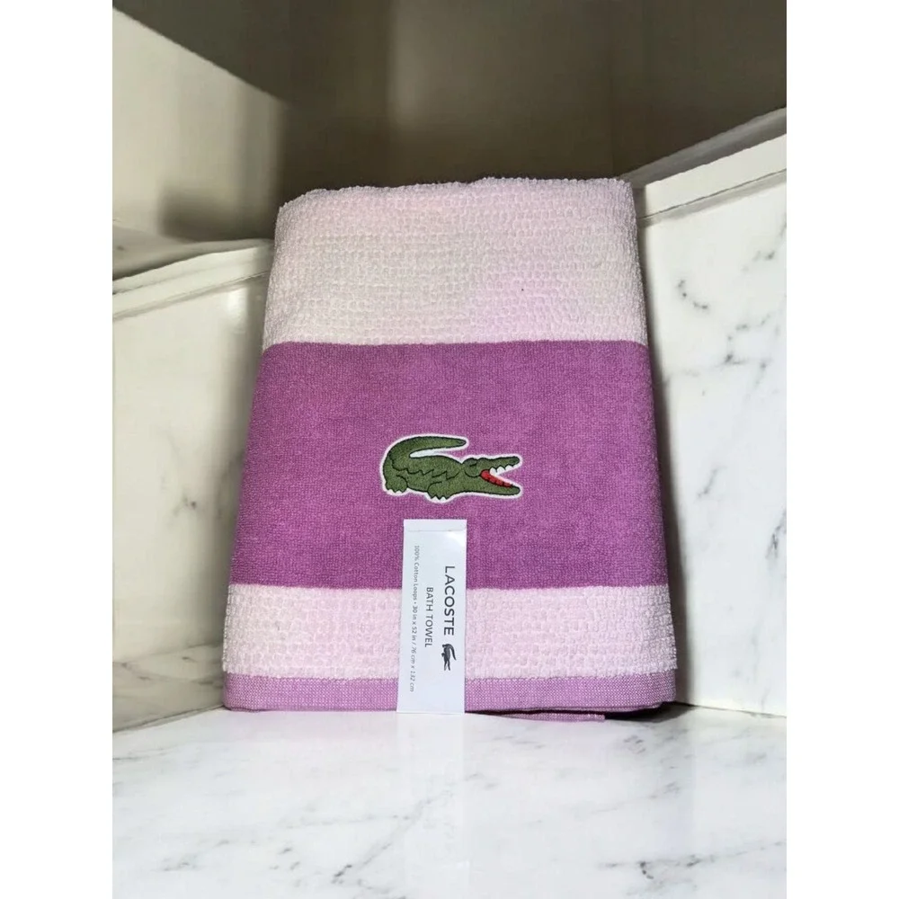 Lacoste LAVANDER Bath Towel 100% Cotton 30